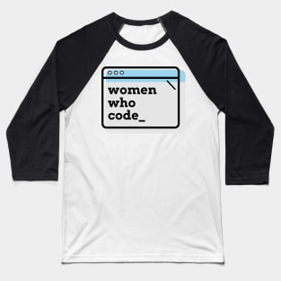 Women Who Code Blue Baseball T-Shirt